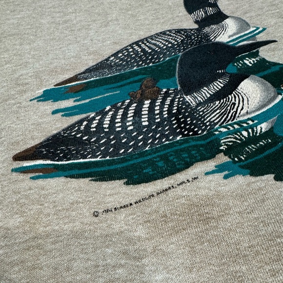 Vintage 1984 Russell Made in USA Burger wildlife art print sweatshirt - Picture 9 of 16